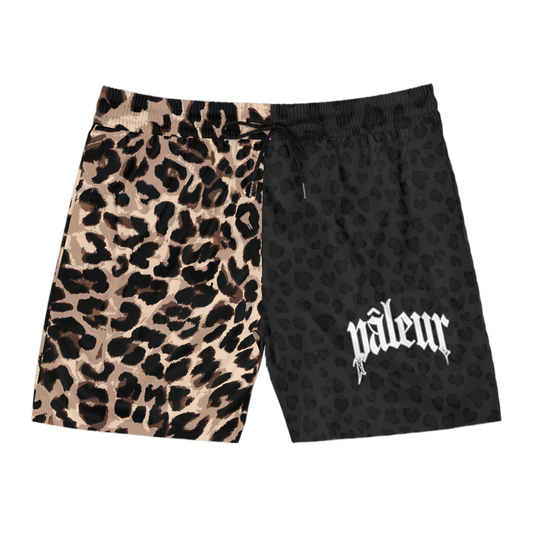 PÂLEUR OFFICIAL SUMMER SHORTS - TWO-TONE LEOPARD
