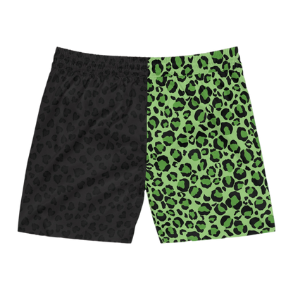 PÂLEUR OFFICIAL SUMMER SHORTS - TWO-TONE GREEN LEOPARD