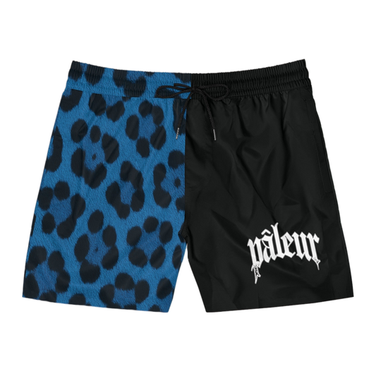 PÂLEUR OFFICIAL SUMMER SHORTS - TWO-TONE BLUE LEOPARD